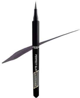 L'Oreal Paris Perfect Slim Liquid Eyeliner, Superliner, Smudge-Proof, Water-Resistant, Intense Matte Colour, Grey
