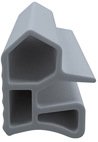 DIWARO® Stahlzargen-Dichtung SZ196 | grau | 5 lfm für Haus- und Innentüren. Zum Schallschutz und abdichten der Tür. Bestehend aus TPE (Thermoplastischen Elastomer)