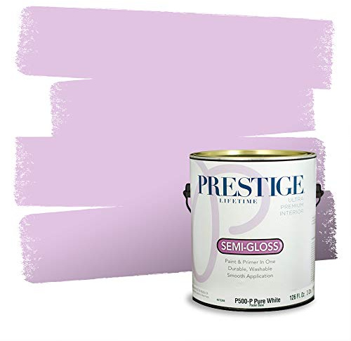 PRESTIGE Paints Interior Paint and Primer In One, 1-Gallon, Semi-Gloss, Comparable Match of Valspar* Lavender Quartz*
