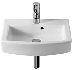 Roca,Hall,Lavabo de porcelana mural o de sobre encimera,Blanco,450mm x 380mm x 110mm,A327624000