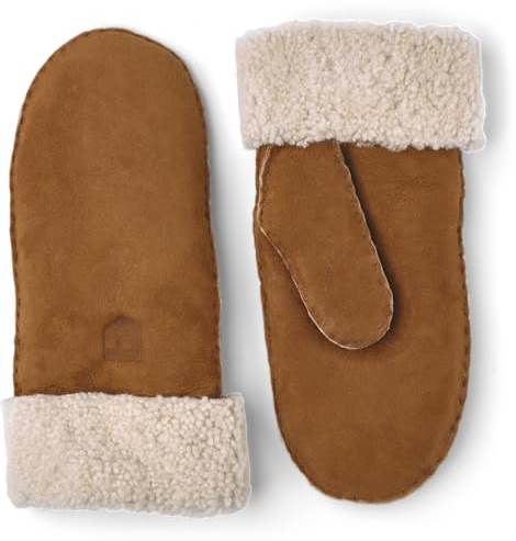 Hestra Lederhandschuhe für Damen: Lammfell Dünner Winterhandschuh mit Fellmanschette