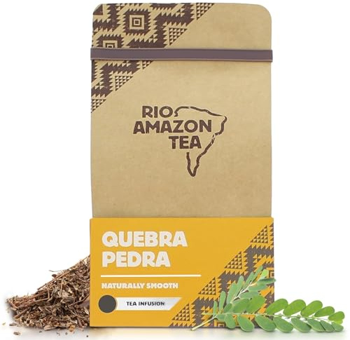 Rio Amazon Quebra Pedra Teabags – Herbal Tea for Kidney & Liver Support – Diuretic & Antibacterial – Caffeine-Free – 2-Pack – 100% Pure Phyllanthus Niruri – Cha de Quebra Pedra