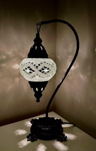 Mosaik - Stehlampe M Tischlampe Mosaiklampe Silber orientalische lampe Samarkand-Lights