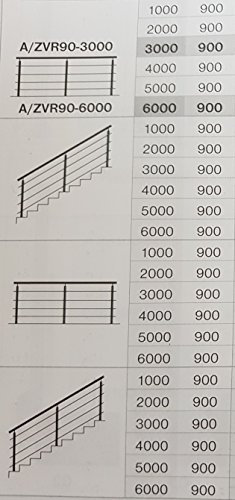 Bayram® Edelstahl Geländer Handlauf Treppengeländer Balkongeländer V2A Treppe Bausatz nach Auswahl (200, Treppe)