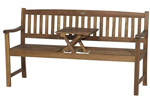 Siena Garden 672878 Florida Banc avec Table Pliante Bois d'Acacia/Ferrures en Acier Galvanisé