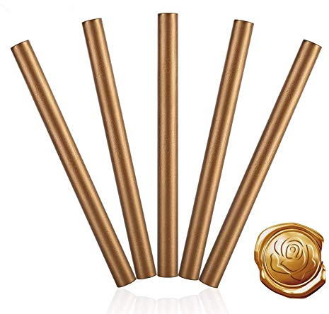 5 PCS Mehrfarbenkabel Flexibles Siegelwachs Wachs Für Briefmarken Wachs-Siegel-Stempel Wachs-Siegel Rot 5Stück ( Farbe : Bronze )