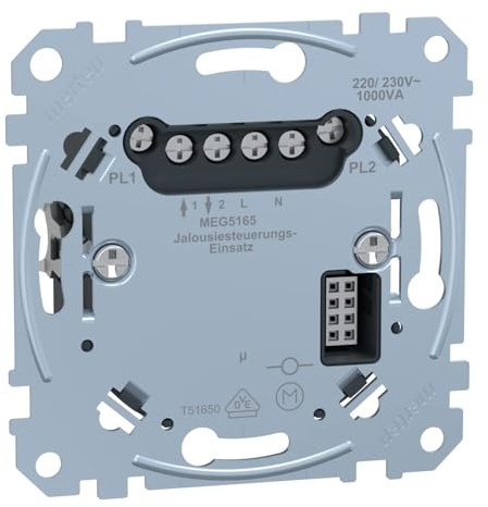 Schneider Electric Merten MEG5165-0000 Insert pour Commande de volet Roulant, Store et Store, encastré, métallisé, référence MEG5165-0000