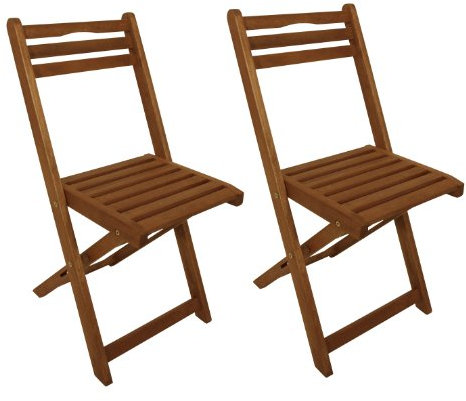 DEGAMO 2X Holz Klappstuhl, Eukalyptus geölt, FSC®-Zertifiziert