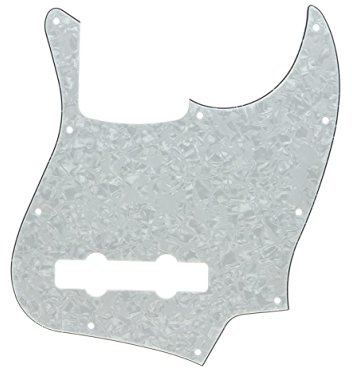 KAISH 5 Saiten Jazz Bass Pick Guard J Bass Schlagplatte für USA/Mexiko Jazz Bass 5 Saiten USA/Mexiko White Pearl