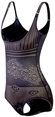 KSKshape Seamless Body Shaper Open Bust Shapewear Firm Control Bodysuit for Women, Black, (Fit Waist 28-30inch) Large