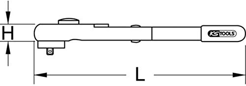 KS Tools 117.3810 3/8 Isolierter Drehmomentschlüssel, 5-50Nm