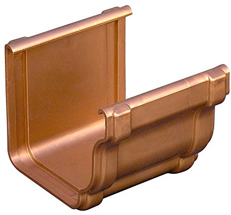 First Plast - Gouttière PVC carrée BEST - Jonction longue BI-SYSTEM PVC BEST carrée - effet cuivre -
