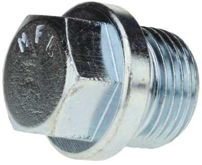Reidl Verschlußschrauben mit Außensechskant und Bund, zylindrisches Gewinde 26 x mm 1,5 DIN 910 5.8 galv. verzinkt farblos 5 Stück