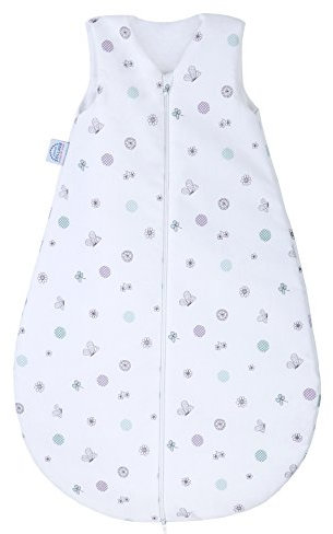 Julius Zöllner Baby sommarsovsäck i 100% bomull, storlek 90, standard 100 av OEKO-TEX, tillverkad i Tyskland, Happy Animals mint
