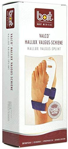 bort 930010 medium links Valco Hallux-Valgus-Schiene Orthese zur physiologischen Korrektur des Großzehengrundgelenks 1 Stück, links medium, weiß