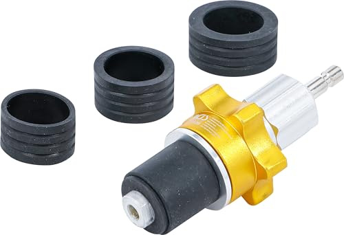 BGS 8599 | Universal-Kühlsystem-Prüfadapter | 30-50 mm | Spreizadapter | Eloxiertes Aluminium | passend für Art. 8027, 8027-1 und 8098 | inkl. 4 Gummiadapter