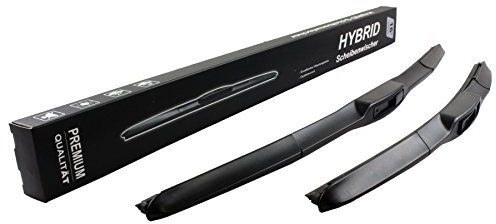 2x HYBRID Front Scheibenwischer 530mm / 480mm Premium Qualität Wischerblätter Set Scheibenwischerblätter Satz für Frontscheibe Hakenbefestigung Jurmann Trade GmbH® NEW HYBRID FLEX TECHNOLOGY
