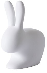 Qeeboo 90001LG Rabbit Chair Baby, Plastik, hell grau, 45,3 x 26,2 x 52,7 cm