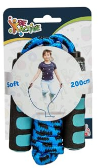 Simba Be Active Springseil mit Softgriff – 2 m Hüpfseil für Kinder, rutschfeste Griffe, Training für Koordination und Ausdauer, zufällige Auswahl aus 2 Farben, ab 5 Jahren
