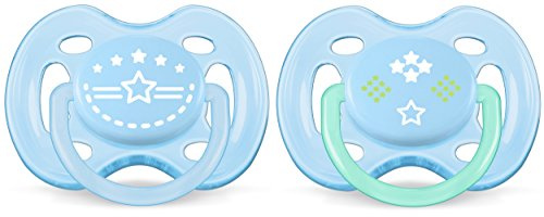 Philips AVENT SCF172/01 Schnuller Freeflow, 0-6 Monate, Jungen, blau