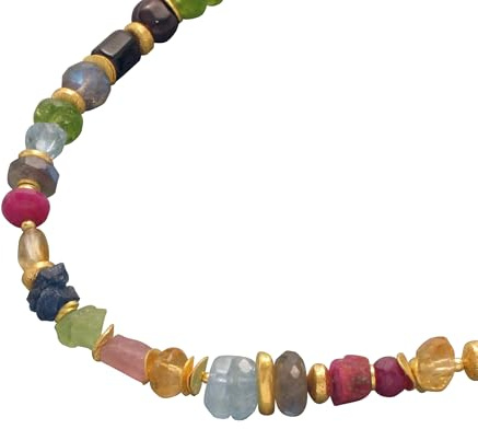 Bunte Edelstein-Kette/-Collier Bunter Barock