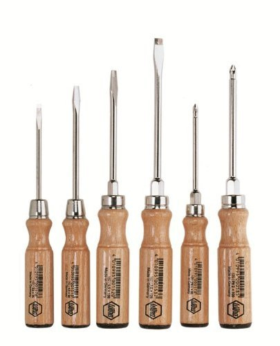 Wiha 162ZK6SO SoftFinish Flat Head/Pozidriv Screwdriver Set, 6 Piece by Wiha