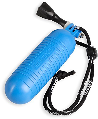 iSHOXS Aqua Handle - ActionCam Handstativ in Schwarz für Ermüdungsfreies Filmen - Bobber mit Styropor Innenkern Passend für GoPro - Auch mit montierter Kamera unsinkbar - Wasserdicht - Blau