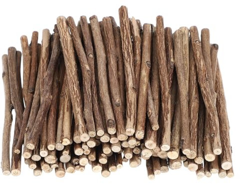 WINOMO Sticks Wooden for Craft Crafting Twigs 10cm 0.3-0.5CM 100pcs for Log Cabin Kit Wood s Driftwood Pieces Pyrography Lolly Popsicle Stuck Balsa Match Tea Tree Stick Through Model