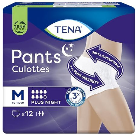 Tena Plus Night Inkontinenzeinlagen, Größe M, 12 Stück