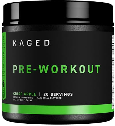 Kaged Original Pre Workout Powder | Krisp Apple | Pre-Kaged | Formulated with Creatine, Beta Alanine, Pure Caffeine | 20 Servings