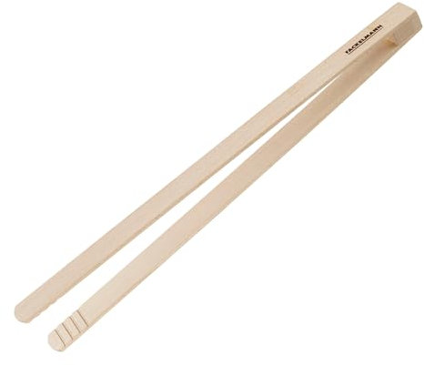 Fackelmann Pinzas Madera de Haya, Pinzas de Cocina con Madera Certificada FSC, Pinzas para Barbacoa de Gran Tamaño, Pinzas de Cocina 45 cm de longitud, 1 ud.