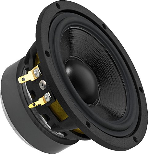 MONACOR MSH-115HQ4 högkvalitet hi-fi mellantener, aktiv låda idealisk också för high-end Car Hi-Fi-system, högtalare specialiserade för uppspelning av det viktiga mellantonsområdet, i svart
