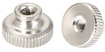 uxcell Knurled Thumb Nuts, 20Pcs M3x0.5mm Iron Round Knobs Fasteners for 3D Printer Parts, Silver Tone