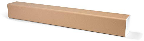 Quadratische Versandhülse, bis DIN A0+, Versandkarton als Verpackung für Zeichnungen und Poster, mit Deckel, 12,5 cm x 12,5 cm x 103,0 cm, braun
