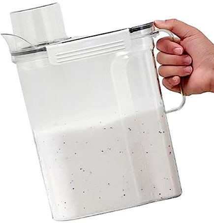 Maodom Contenitore Cialde Lavanderia - Dispenser per ammorbidente con Coperchio dosatore,Contenitore in Polvere per detersivo Liquido a Tenuta stagna