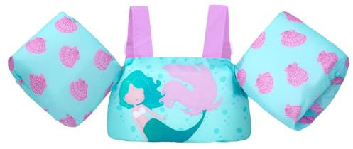 Gogokids Kinder Schwimmflügel Schwimmweste für Babys - Komfortable Schwimmhilfe mit Armbänder für Kinder von 2-6 Jahren,33-66lbs/15-30kg, Schwimmtraining Jacke mit Sicherheitsschnalle & Armärmeln