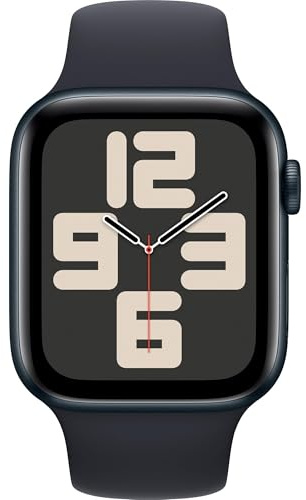 Apple Watch SE (2nd Gen) [GPS + Cellular, 44MM] - Case Mezzanotte in Alluminio con Cinturino Sport Mezzanotte, M/L (Ricondizionato)