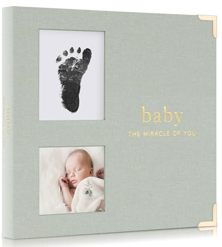 Keepsake Baby Memory Book for Boys and Girls – Timeless First 5 Year Baby Book With Photoslots – Cute Journal Scrapbook or Photo Album - Record a Milestone for Every Event from Birth to Age 5
