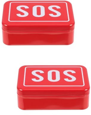 LABRIMP 2pezzi Scatola Pronto Portatile Lamiera Organizer Per Medicinali Capacità Per Uso e Outdoor Design Compatto e Pratico