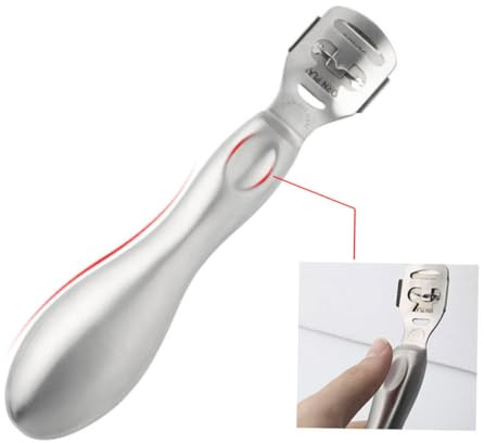 HAPINARY 1pezzi Rasoio per Calli ai Piedi con Acciaio Inossidabile Strumento per Pedicure per Rimuovere Cuticole e Dura Dai Piedi Calli