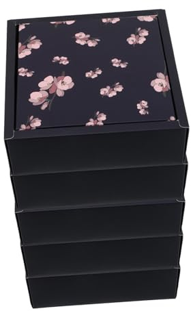 Yardenfun 5stücke Flip-top-boxen Aus Papier Aufbewahrungsboxen Für Krawatten Und Schmuck Kleine Geschenkboxen Verpackungskartons Für Bücher Dekorative Schachteln Zum Verpacken