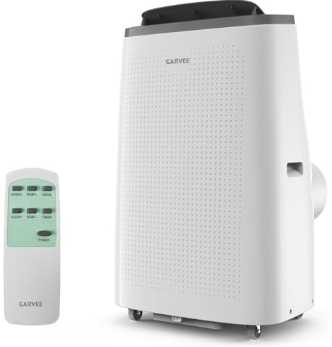 Garvee 14000 BTU Portable Air Condit - Raffreddamento, deumidificazione e ventola 3 in 1 per stanze fino a 750 metri quadrati Ft | Modalità di riposo silenzioso | Timer