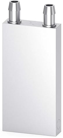 1 st 40 x 40 x 12 mm 40 x 80 x 12 mm primärt vattenkylningsblock i aluminium (80 mm silver)