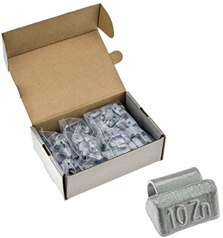 Stix 100 Poids d’Équilibrage 10g en Zinc pour Jantes Aluminium, Lot de 100, Zinguées, Remplacement Poids Plomb