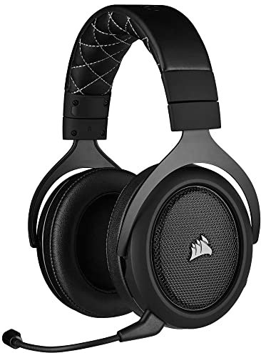 Corsair HS70 Pro Casque de Jeu sans Fil – Casque de Jeu Surround 7.1 pour PC, MacOS, PS5, PS4 – Certifié Discord – Pilote de 50 mm – Carbone Noir