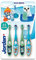 Jordan® | Step 2 Toothbrush for Children | Toothbrush for Ages 3 to 5 Years | Soft Bristles, Double Ergonomic Handle and BPA Free | Colour Blue and Green | Pack of 4