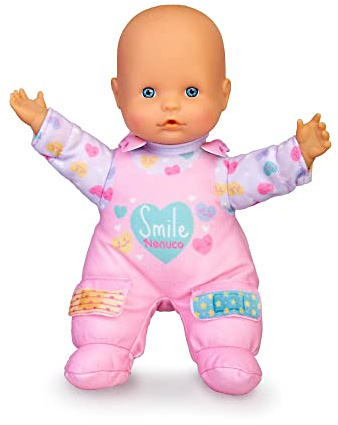 Nenuco - Tiritas, Poupée Souple avec Sons de bébé, Dit Maman et Papa, pleure et Rire, avec Bandes Amovibles, Jouet pour Les Tout-Petits à partir de 10 Mois, Famosa (NFN24000)