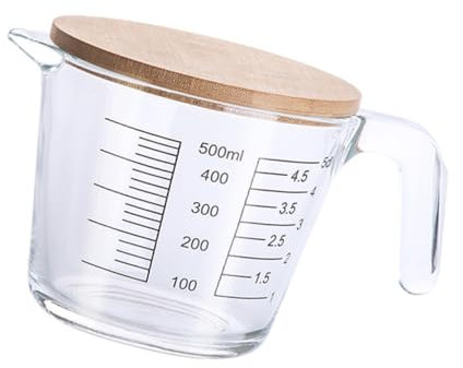 1Stk graduierter Becher messbecher measuring cups Messschüssel Glaskrug klarer Kaffeebecher Espressotassen abgestufte Tassen Backwerkzeuge für die Küche Pudding Kaffeetasse Emaille