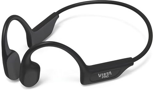 Vieta Pro Auriculares Conducción Ósea Inalámbricos, Bluetooth, Conexión Dual. Cascos Deportivos y Ergonómicos Resistentes a Agua, Micrófono Integrado, Batería Larga Duración para Running | Bone. Negro