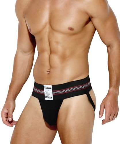 Casey Kevin Jockstrap herrunderkläder suspension trosor atletisk sport stringtrosor, A2-svart, L